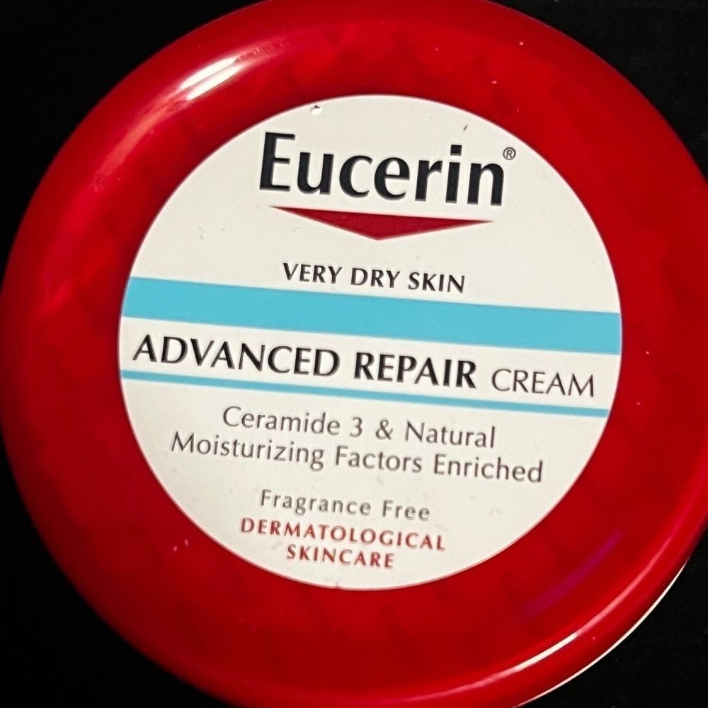 Eucerin Advanced Repair Cream Unisex 12 oz White New Fragrance Free Ceramide 3